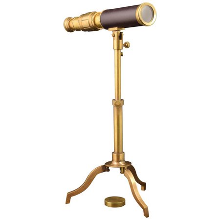 Telescope with Tripod, Metal, Decorative Object For Sale at 1stdibs