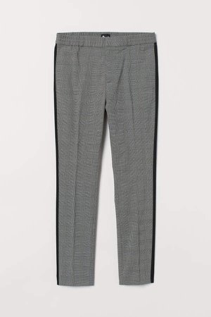Suit Pants with Side Stripes - Black