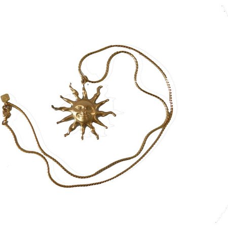 gold sun pendant necklace