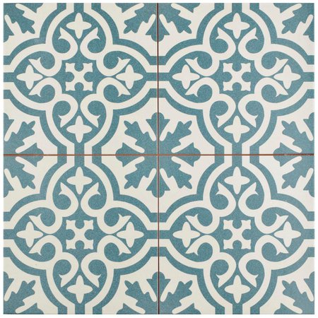 Merola Tile Berkeley Blue Encaustic 17-5/8 in. x 17-5/8 in. Ceramic Floor and Wall Tile (11.02 sq. ft. / case)-FPEBRKB - The Home Depot
