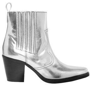 Callie Metallic Leather Ankle Boots