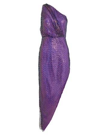 Michelle Mason | Sequined One-Shoulder Gown | INTERMIX®