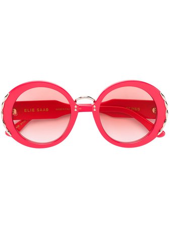 Elie Saab Round-Frame Sunglasses