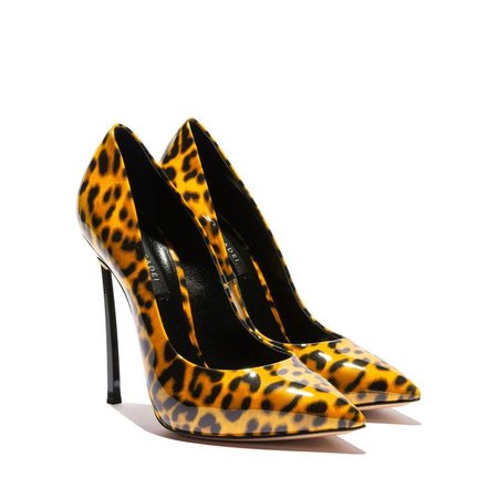 yellow leopard casadei shoes