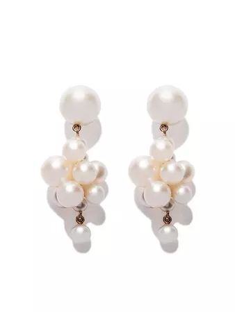 Sophie Bille Brahe 18kt yellow gold Botticelli pearl earrings $1,294 - Buy Online SS19 - Quick Shipping, Price