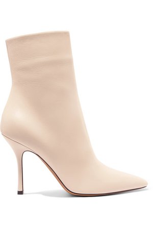 The Row | Gloria leather ankle boots | NET-A-PORTER.COM