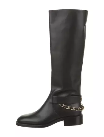 Chanel 2022 Interlocking CC Logo Riding Boots - Black Boots, Shoes - CHA878087 | The RealReal