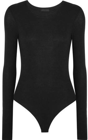 Stretch-micro Modal Bodysuit - Black