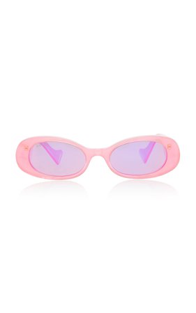 Oval-Frame Acetate Sunglasses by Gucci | Moda Operandi