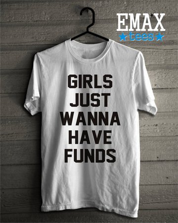 Girls T-shirt Girls Just Wanna Have Funds Best Christmas | Etsy
