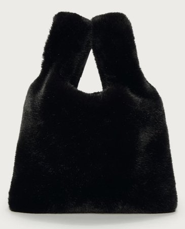 the white company black fur bag
