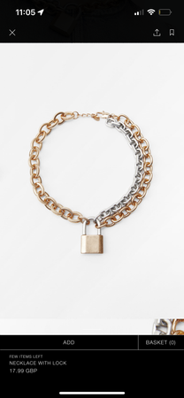 Zara lock necklace
