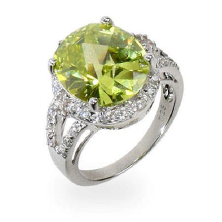 Light Green Diamond Ring
