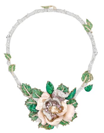 dior rose necklace
