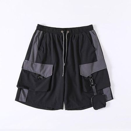 baggy black shorts