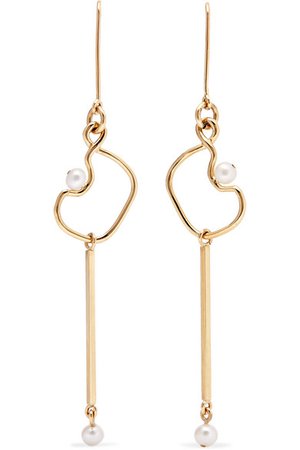 Meadowlark | Clio 9-karat gold pearl earrings | NET-A-PORTER.COM