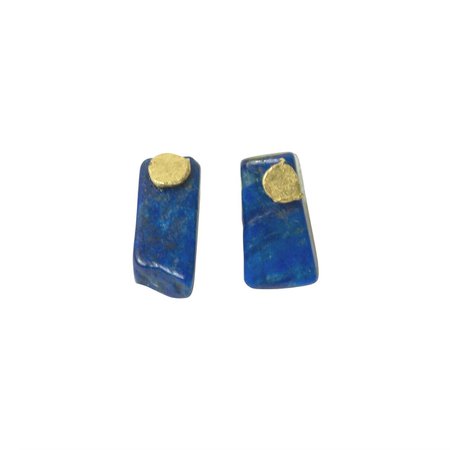 Lapis Lazuli Earrings | Handmade & Ethical Blue Gemstone Stud Earrings