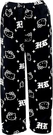 Anime Cartoon Pajama Pants for Women Girls Cute Cat Flannel Comfy Sleep Bottoms Medium at Amazon Women’s Clothing store