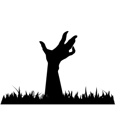 Black and White Zombie Hand Clipart transparent PNG - StickPNG