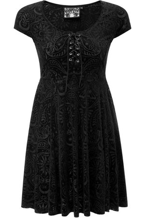 Angelyn Burnout Velvet Dress [B] | KILLSTAR - US Store