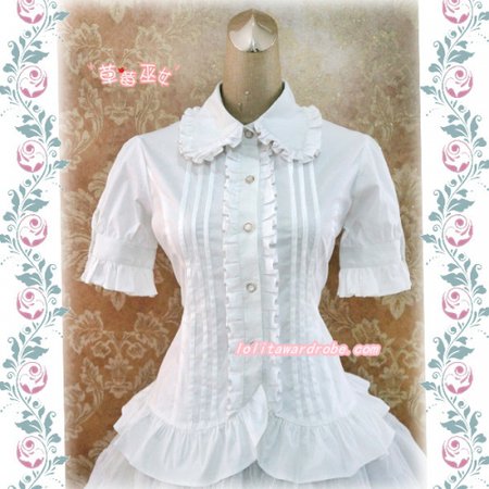 Strawberry Witch Cotton Short Sleeves Lolita Blouse
