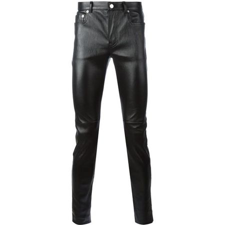 Saint Laurent slim leather trousers