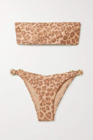 Kirra Leopard-print Bandeau Bikini - Leopard print