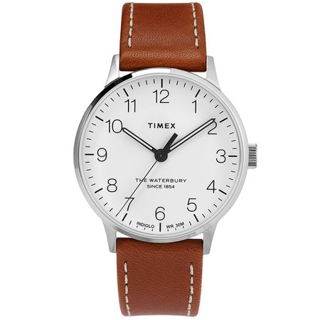 Timex Waterbury Classic Watch White & Brown | END.