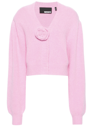 ROTATE Pink Knit Cardigan