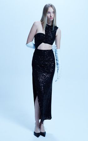 Blair Asymmetric Sequin Maxi Dress By Ila. | Moda Operandi