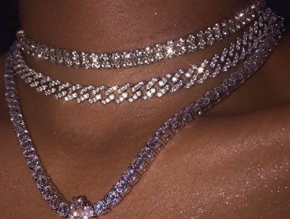 silver diamond necklace