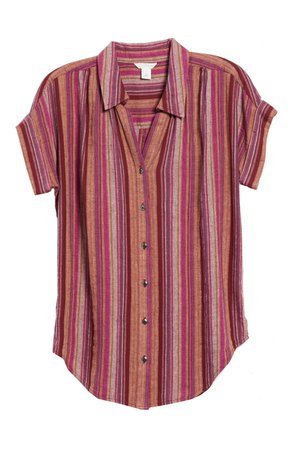 Caslon® Stripe Woven Shirt | Nordstrom