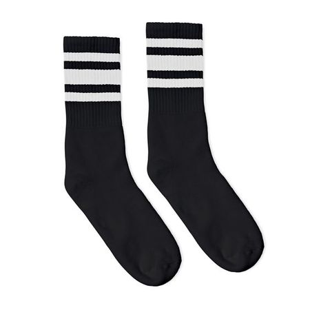 White Striped Socks | Black