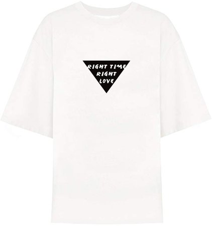 VHNY - Vhny White Oversize T-Shirt - Right Time, Right Moment