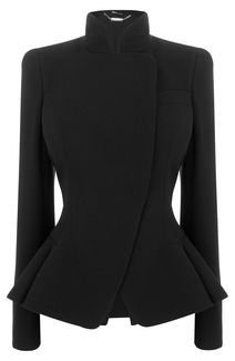 black wool short coat