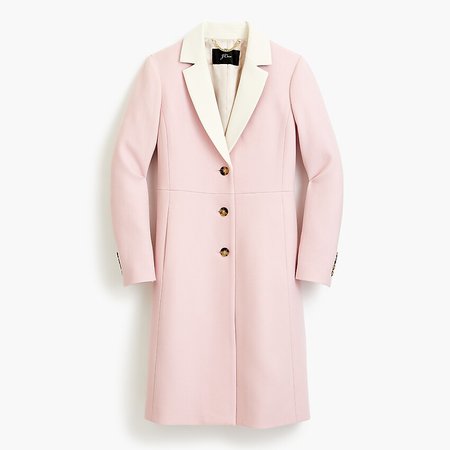 J.Crew: Topcoat With Contrast Lapel In Double-serge Wool