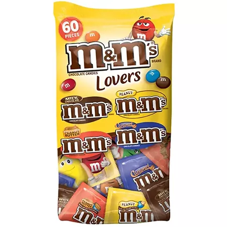 Amazon.com: M&M'S Lovers Chocolate Candy - Bolsa de mezcla variada de tamaño divertido, 33.08 onzas, 60 piezas : Comida Gourmet y Alimentos