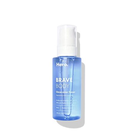 Amazon.com : Brave Body Once-over Toner from Hero Cosmetics - The 360° Post-Shower Body Mist - Clarify Congested Skin in Hard-to-Reach Spots - Alcohol-free and Vegan-friendly (150 ml / 5.07 Fl. Oz.) : Beauty & Personal Care