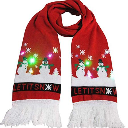 Christmas Luminous Scarf,Winter Warm Light Up Knit Scarf with Tassel for Christmas Decoration Kids Holiday Gift: Amazon.ca: Tools & Home Improvement
