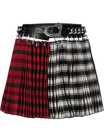Chopova Lowena Plaid Pleated Mini Skirt - Farfetch