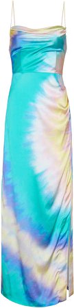 Retrofête Marlene Tie-Dye Silk Maxi Dress Size: XS