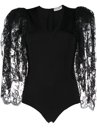 Givenchy, Lace puff-sleeve Body Top
