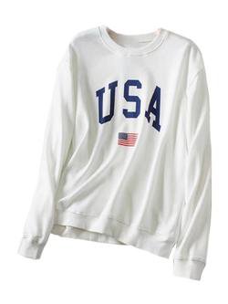 'Candy' USA Logo Sweatshirt (2 Colors) - Goodnight Macaroon
