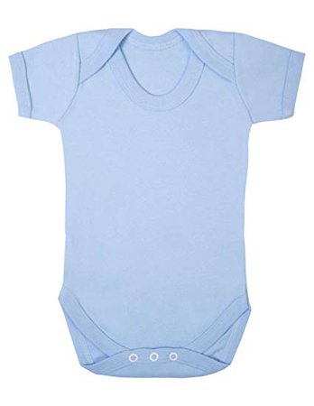 2 x Blue Baby-Grows Sleep Suits Romper Bodysuits 100% Soft Cotton (0-3 Months, Sky Blue): Amazon.co.uk: Baby