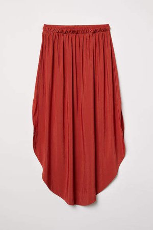 Calf-length Skirt - Orange