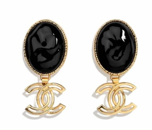 black chanel earrings