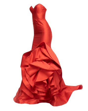 Dress Long red satin mermaid