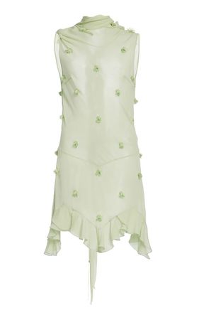 Stella McCartney - Bead-Embellished Silk Mini Dress