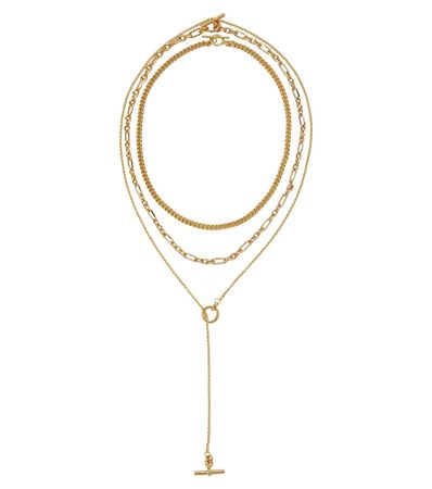 Tilly Sveaas - Set of three 18kt gold-plated sterling silver chain necklaces | Mytheresa