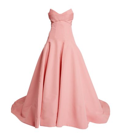 Womens Monique Lhuillier pink Silk Faille Strapless Gown | Harrods # {CountryCode}